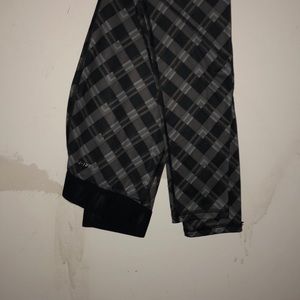 A pair of striped leggings